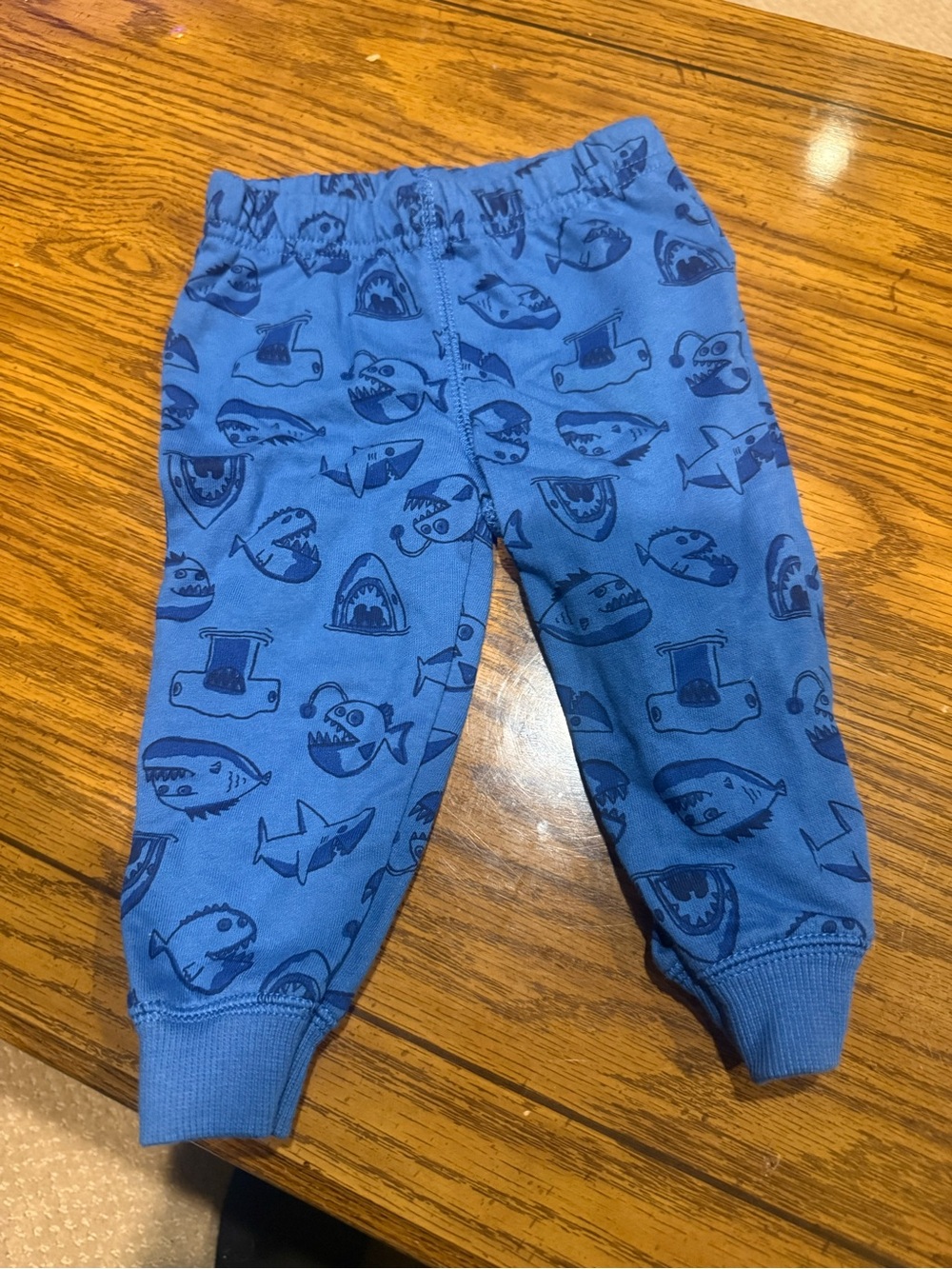 6 for $10 Blue Toddler Shark Print Jogger Pants